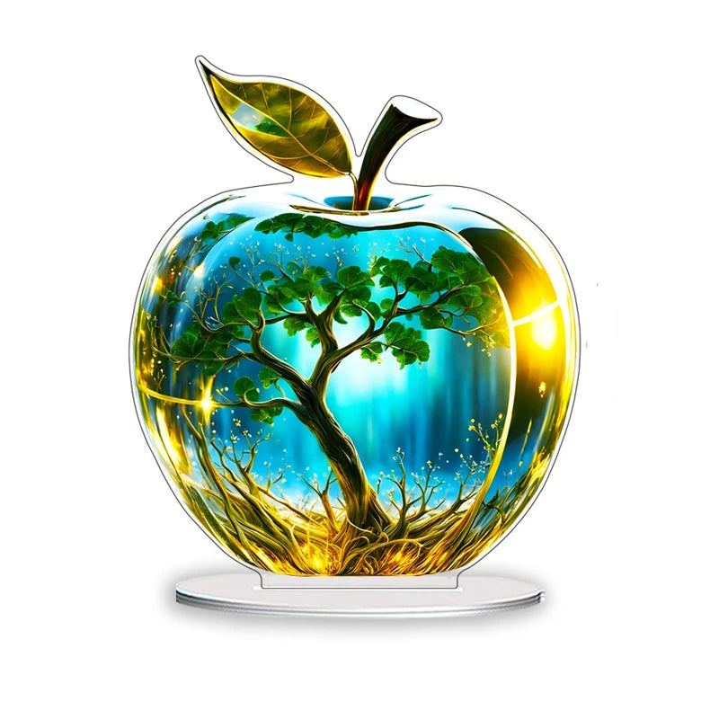 Crystal Apple Paperweight Decoration