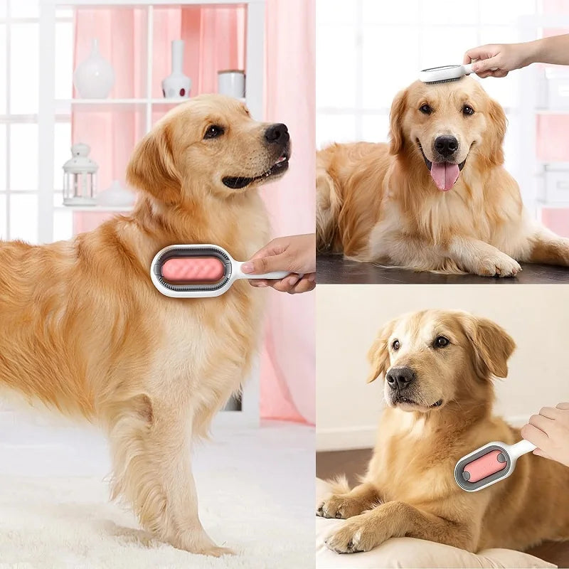 Pet Hair Removal Double Sided Brush Comb Tools