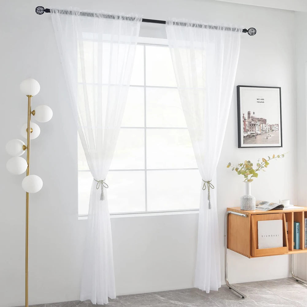 White Sheer Curtains