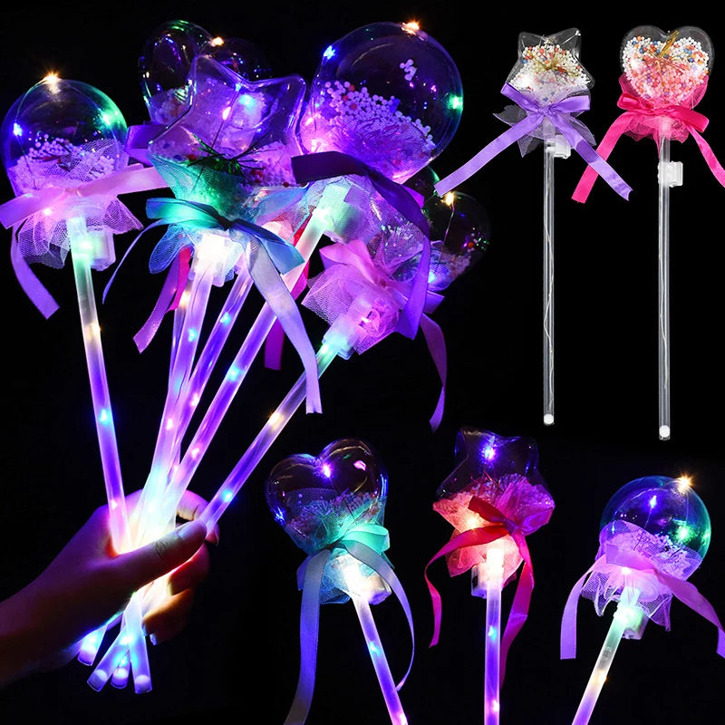 1-5Pcs LED Fairy Wands With Lights Magic Stick Toys