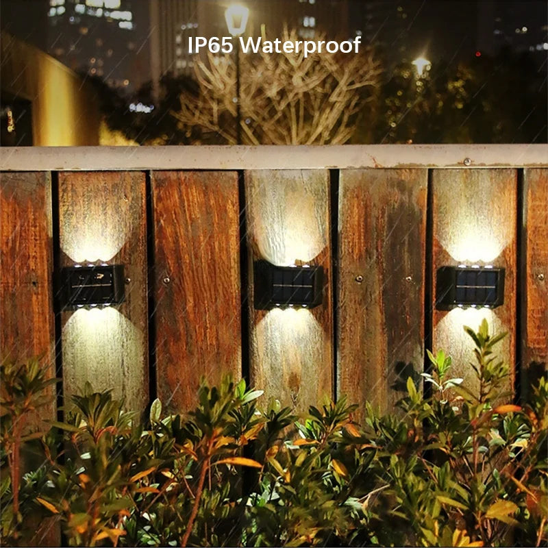 6LED Solar Outdoor Atmosphere Wall Lamp