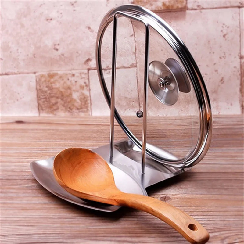 Stainless Steel Pan Pot Cover Stand