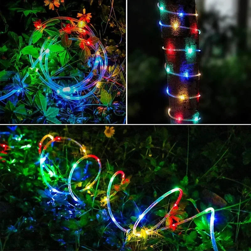 300LED Solar Rope Strip Light for Garden Lawn Tree Yard