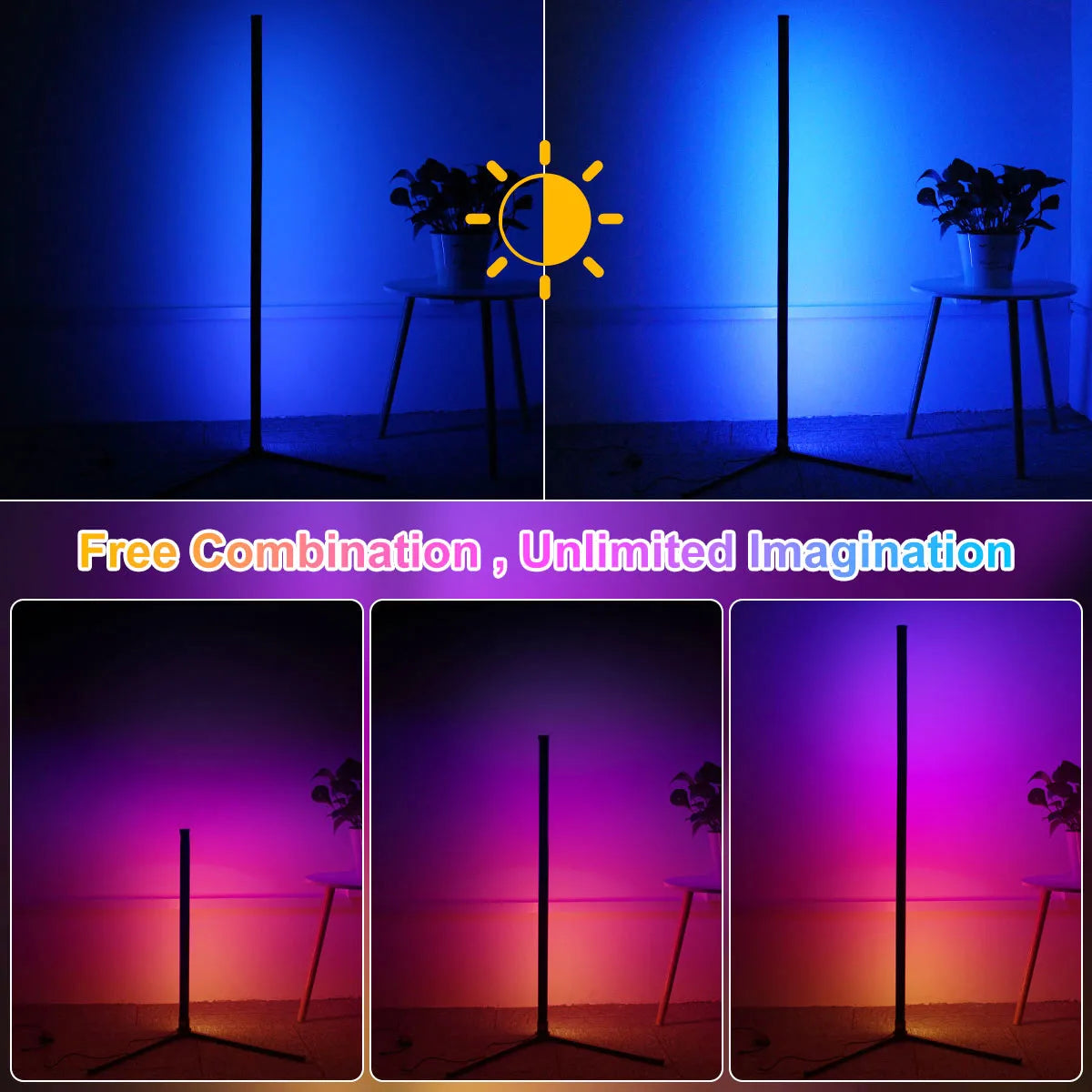160cm Smart Tuya Corner Floor Lamp