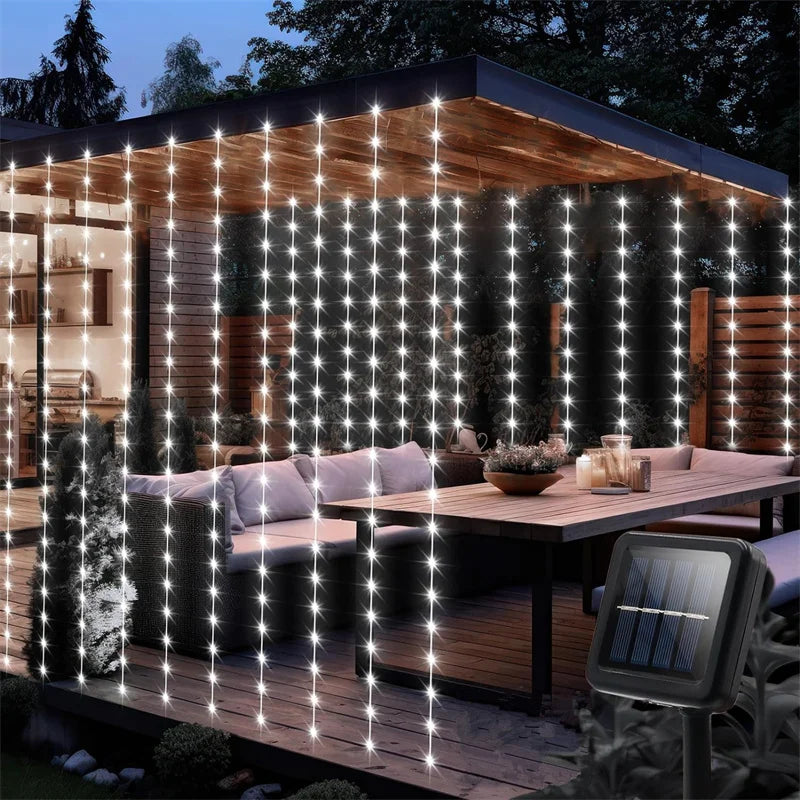Solar Curtain Waterproof Solar String Lights