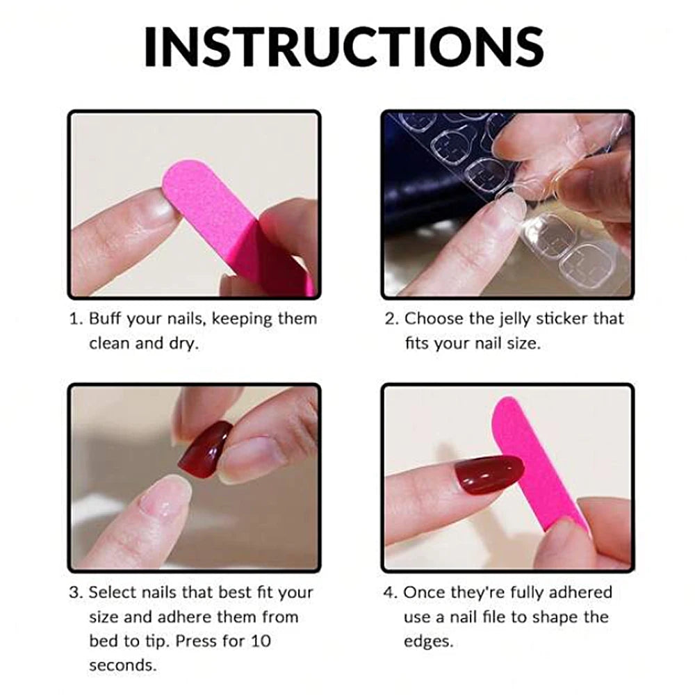 120Pcs Children Cartoon Acrylic Fake Nails Tips With Jelly Glue