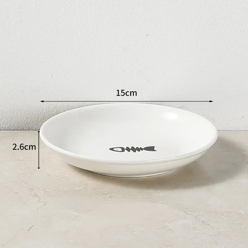 Ceramic Pet Bowl Dish Stainless Steel Raised Stand