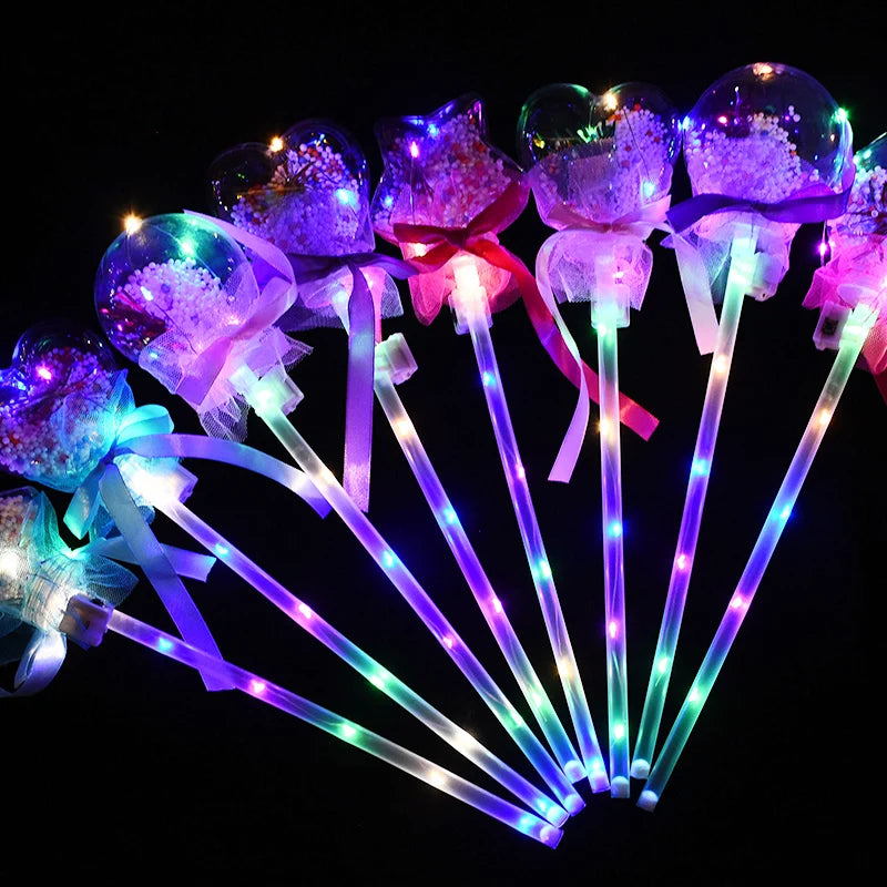 1-5Pcs LED Fairy Wands With Lights Magic Stick Toys