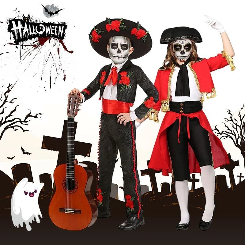 Mexico Day of the Dead Stage Performance Clothes Full Set