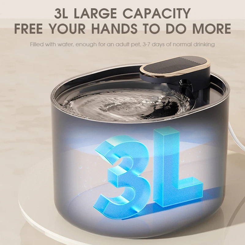 3L Automatic Pet Drinking Fountain USB Electric Drinking Dispenser