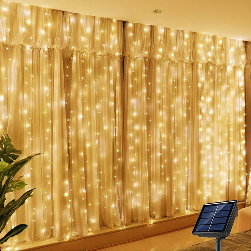 Solar Curtain Waterproof Solar String Lights