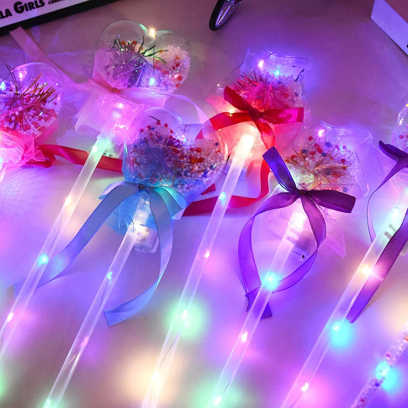 1-5Pcs LED Fairy Wands With Lights Magic Stick Toys