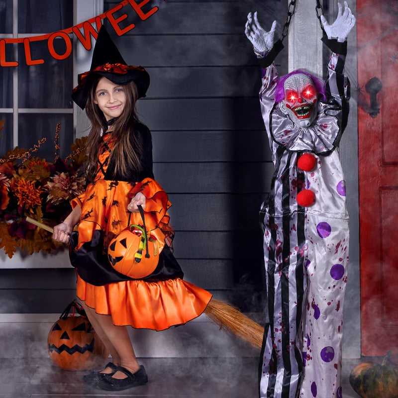 Halloween Decorations Electric Voice-activated Hanging Ghost Clown