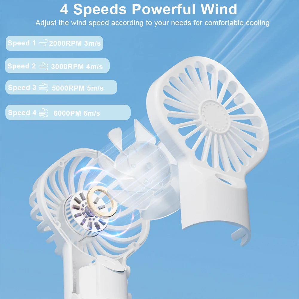Portable USB Rechargeable with Mini Water Spray Hand Fan
