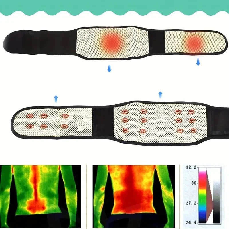 Adjustable Self-heating Magnetic Therapy Waist Massage Belt