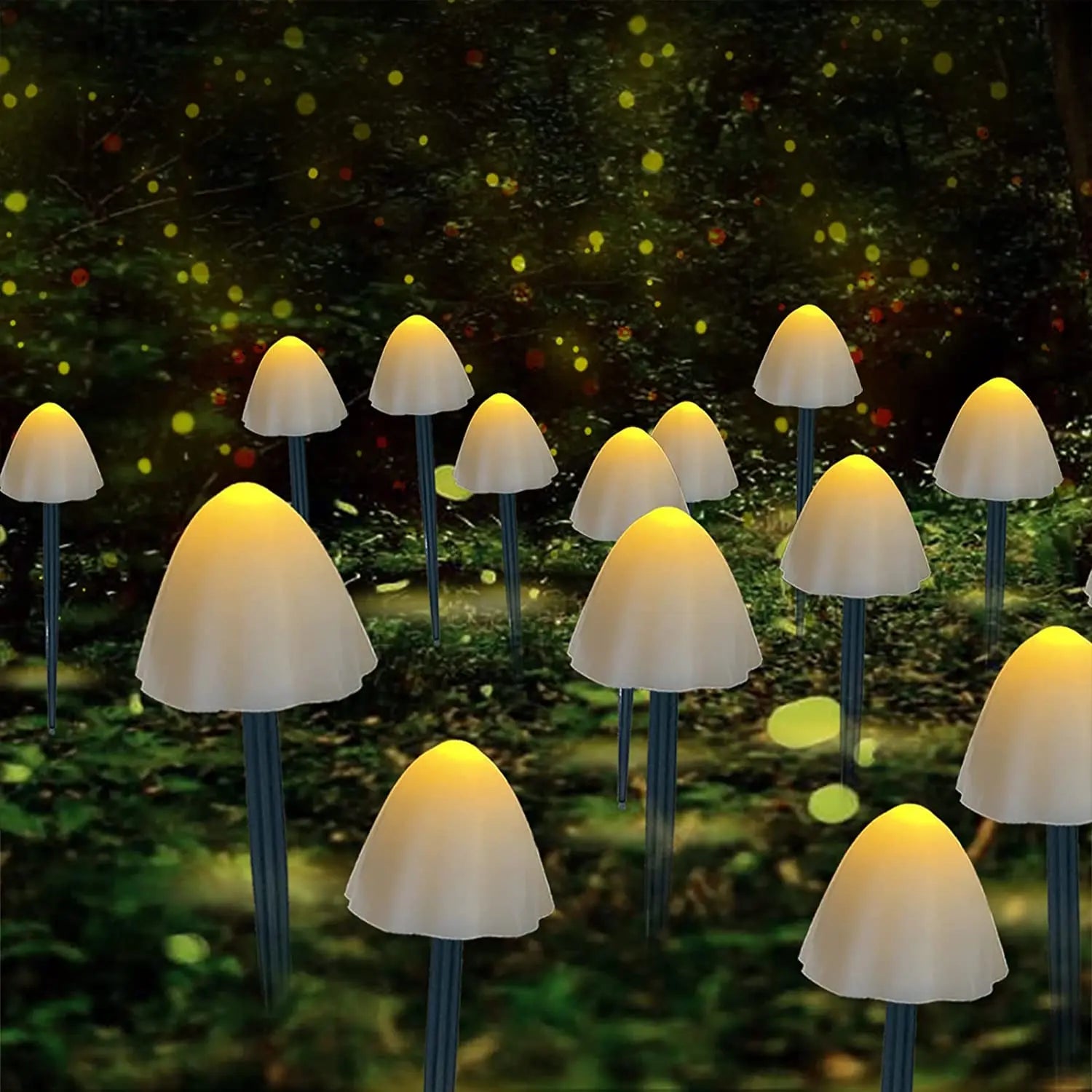 10 LED Solar Mushroom Lights