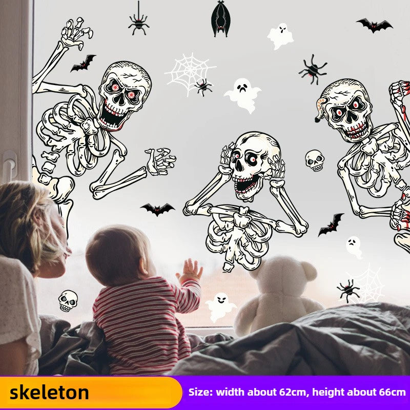 Halloween Glass Showcase Scene Decoration