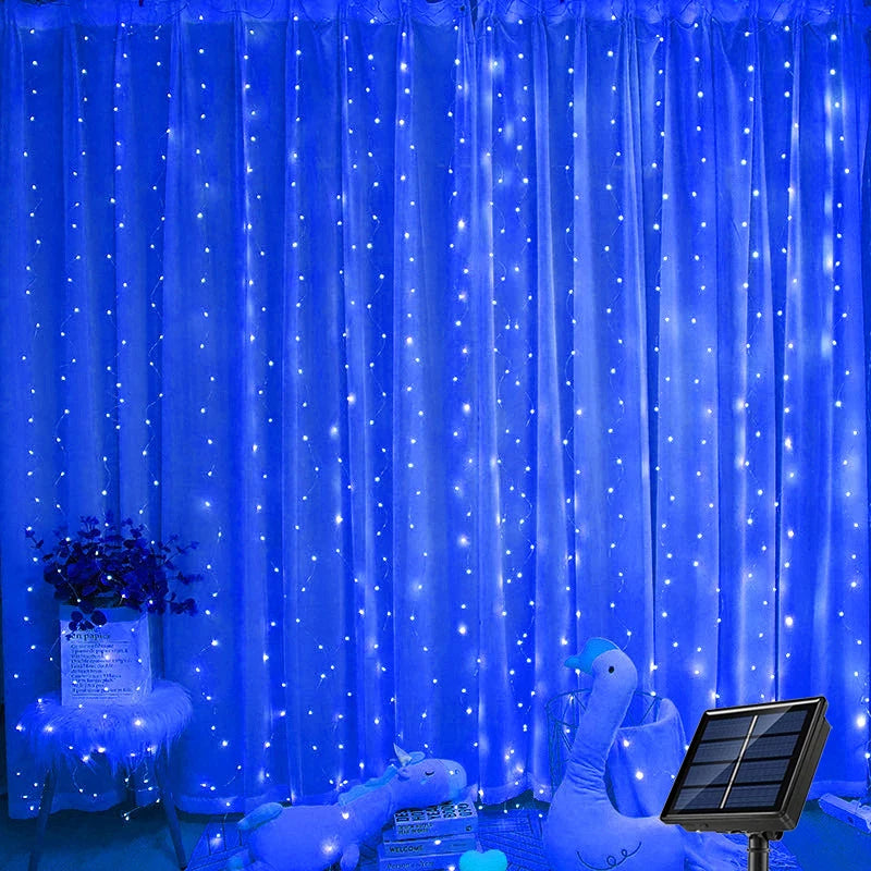 Solar Curtain Waterproof Solar String Lights