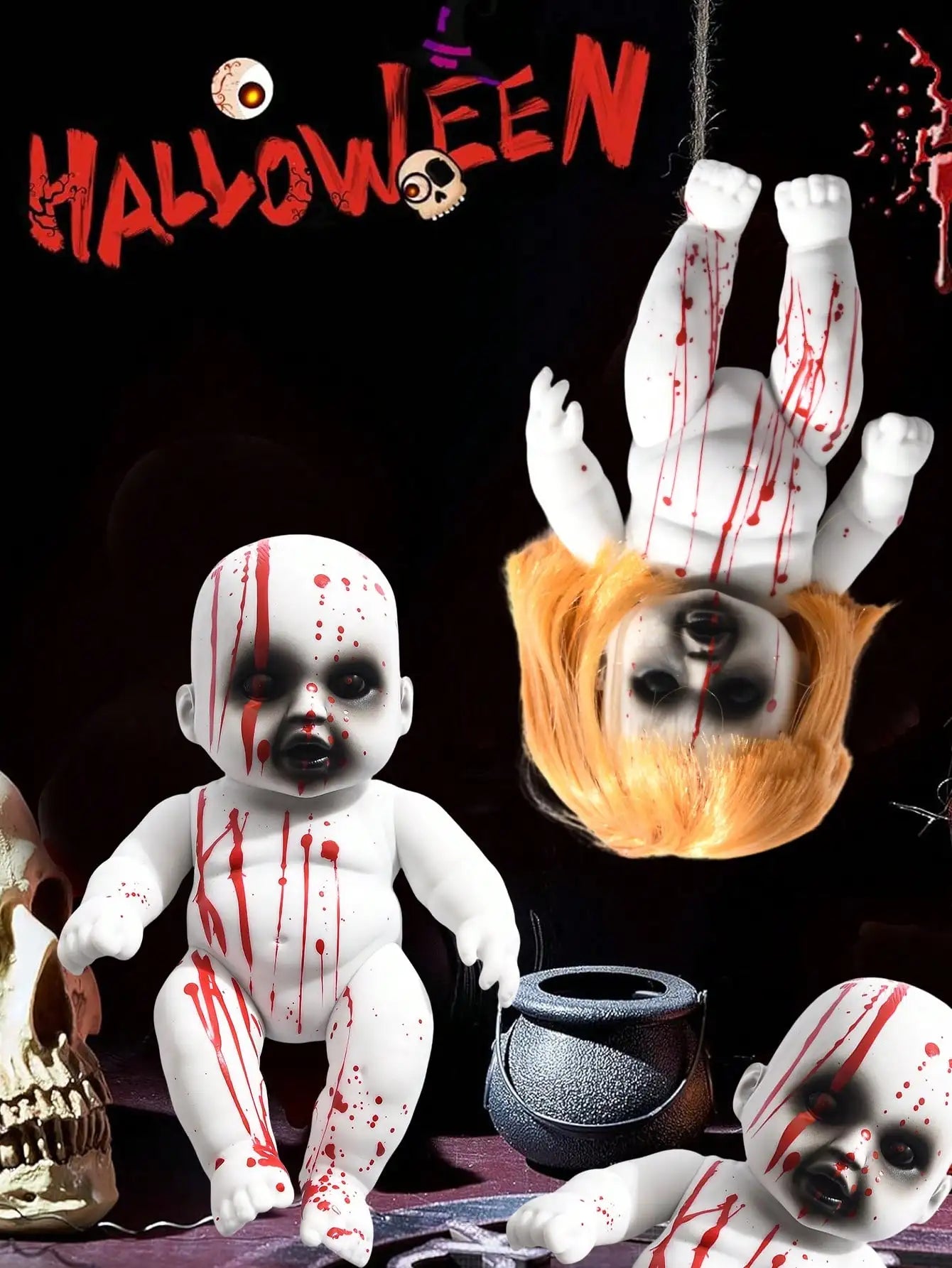 Halloween decoration hanging ghost doll