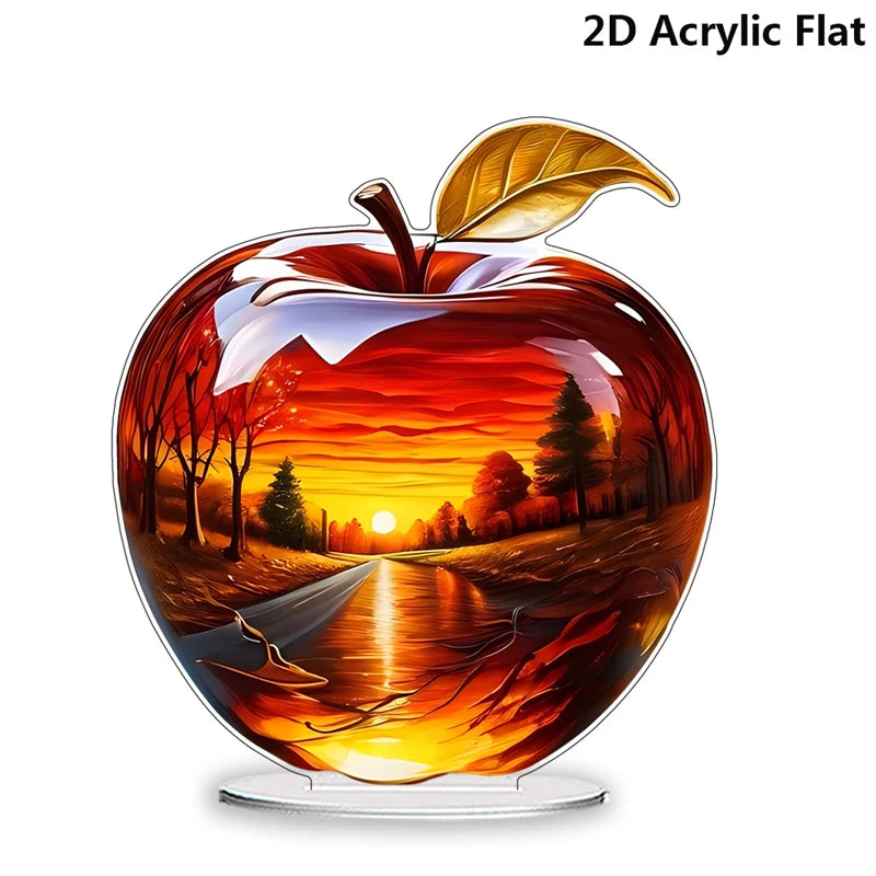 Crystal Apple Paperweight Decoration