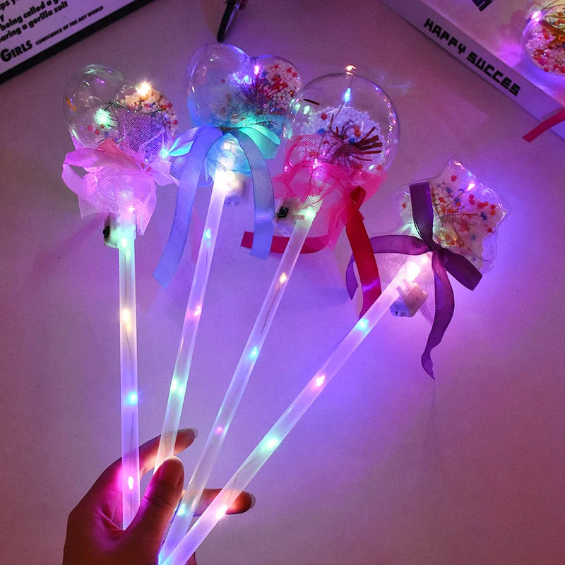 1-5Pcs LED Fairy Wands With Lights Magic Stick Toys
