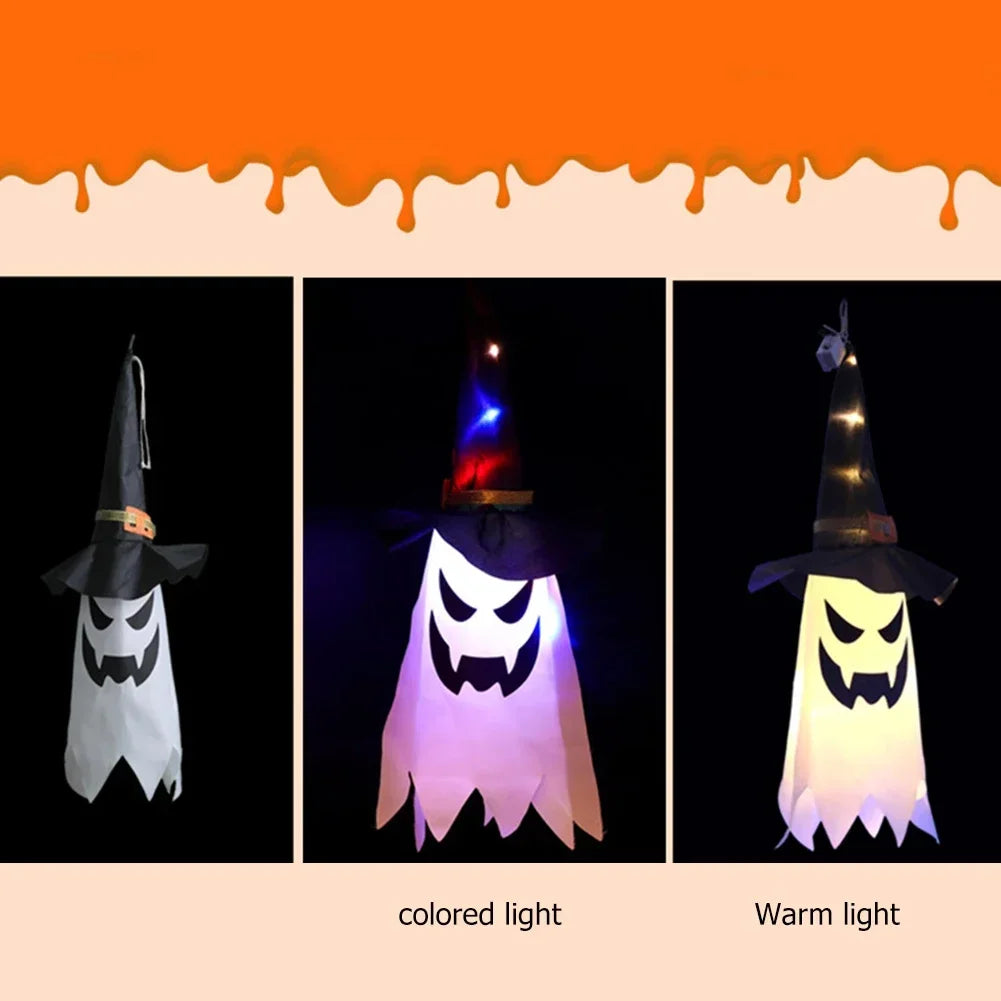Halloween LED Flashing Light Hanging Ghost Decoration