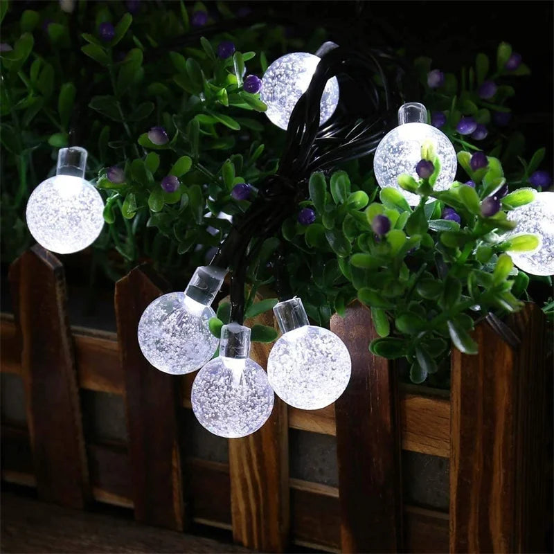 LED Solar String 60 Leds Waterproof 8 Modes Garden Light