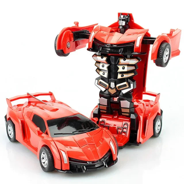 Mini 2 In 1 Automatic Transformation Robot Model Car Children Toy