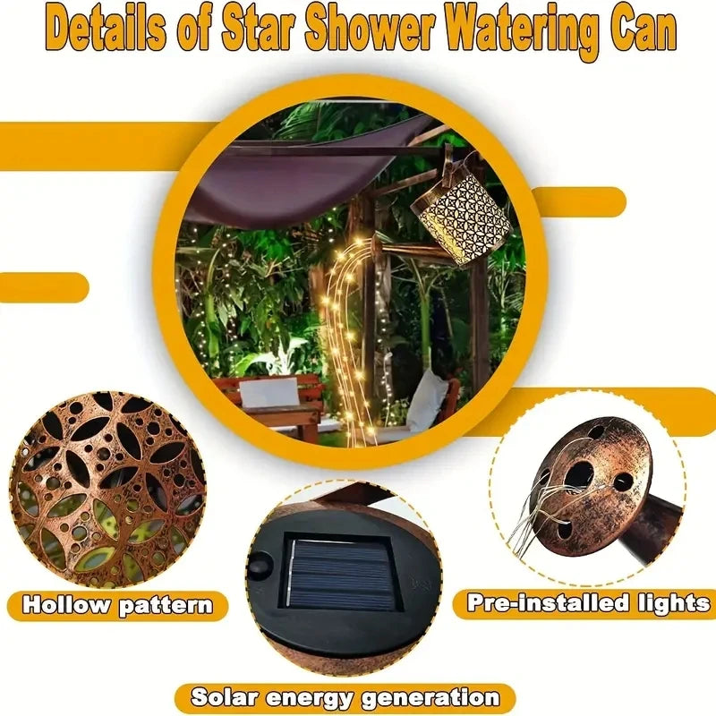 Solar Watering Lanterns Outdoor Hanging Warm Light