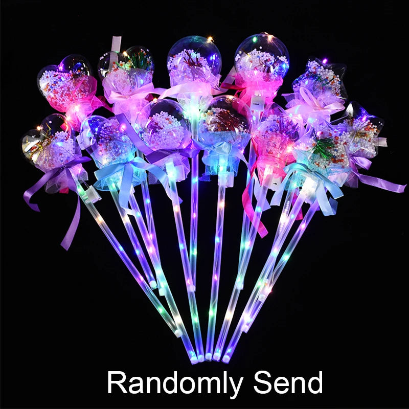1-5Pcs LED Fairy Wands With Lights Magic Stick Toys