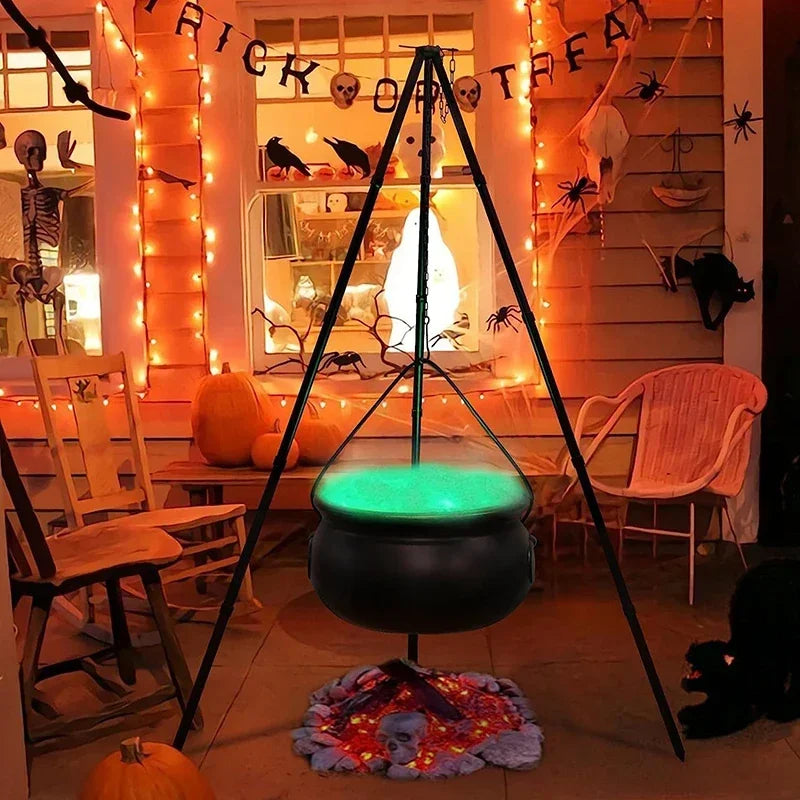 Halloween Decor Outdoor Large Witch Cauldron on Tripod