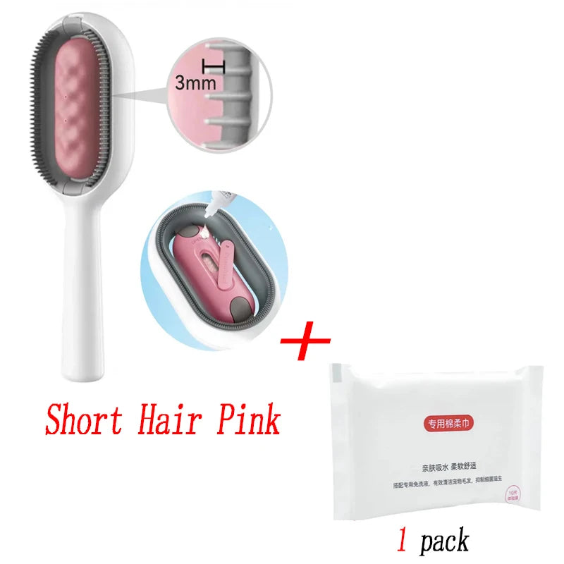 Pet Hair Removal Double Sided Brush Comb Tools