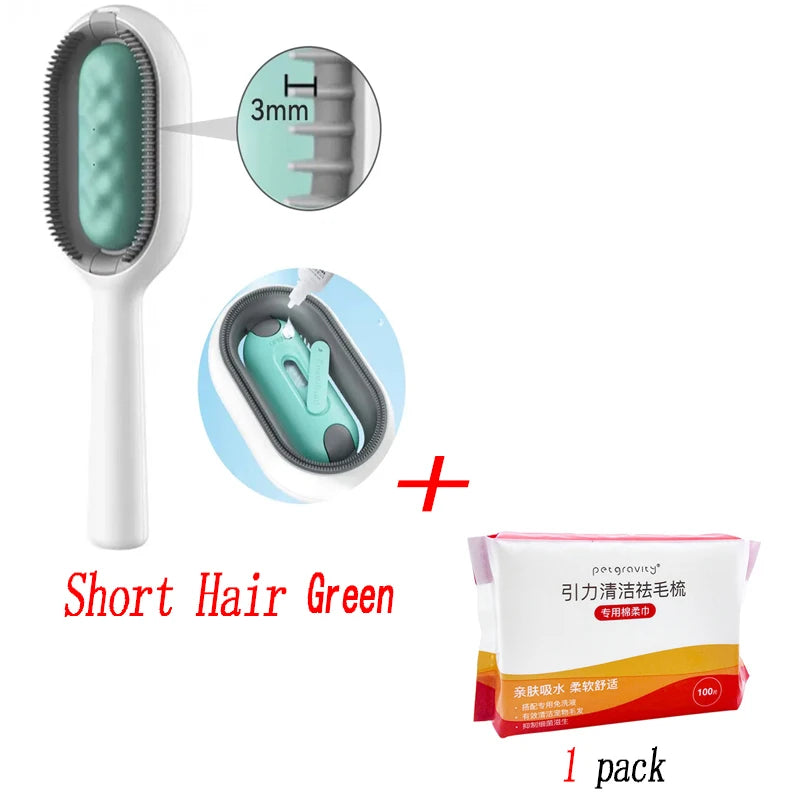 Pet Hair Removal Double Sided Brush Comb Tools