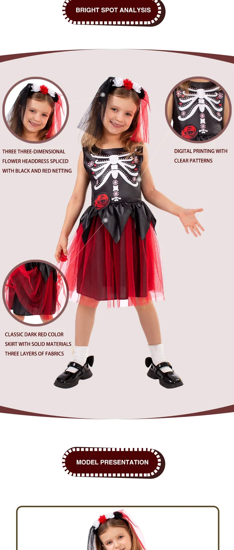 Halloween cosplay girls sleepveless party dress