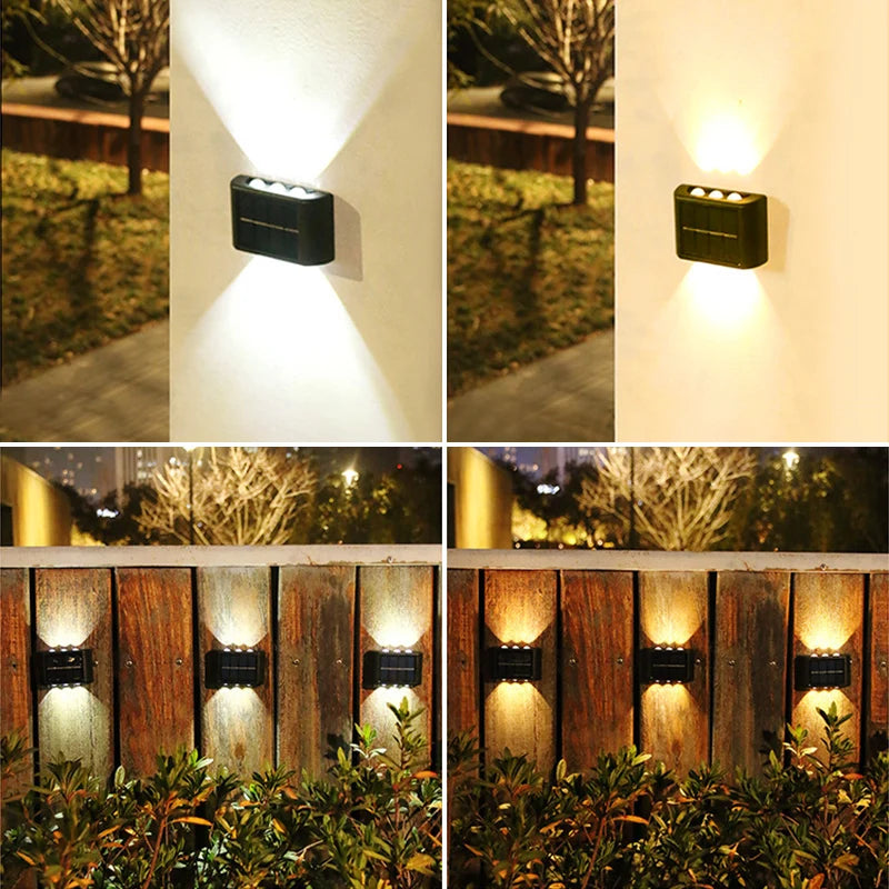 6LED Solar Outdoor Atmosphere Wall Lamp