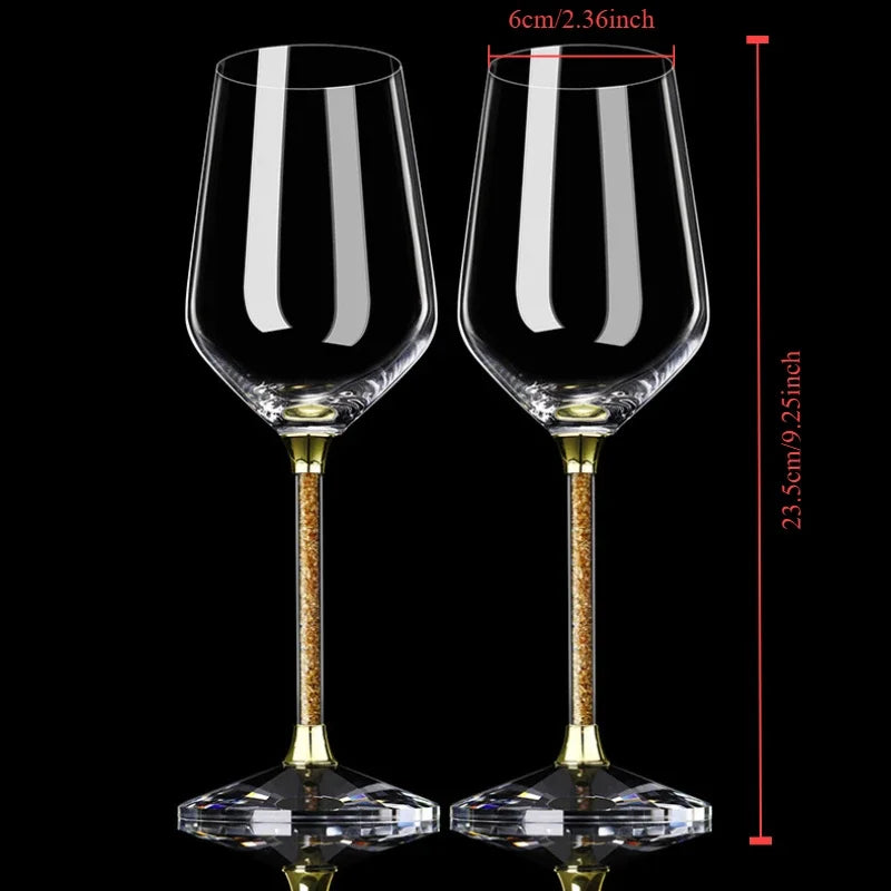 Luxurious Gold crystal glasses
