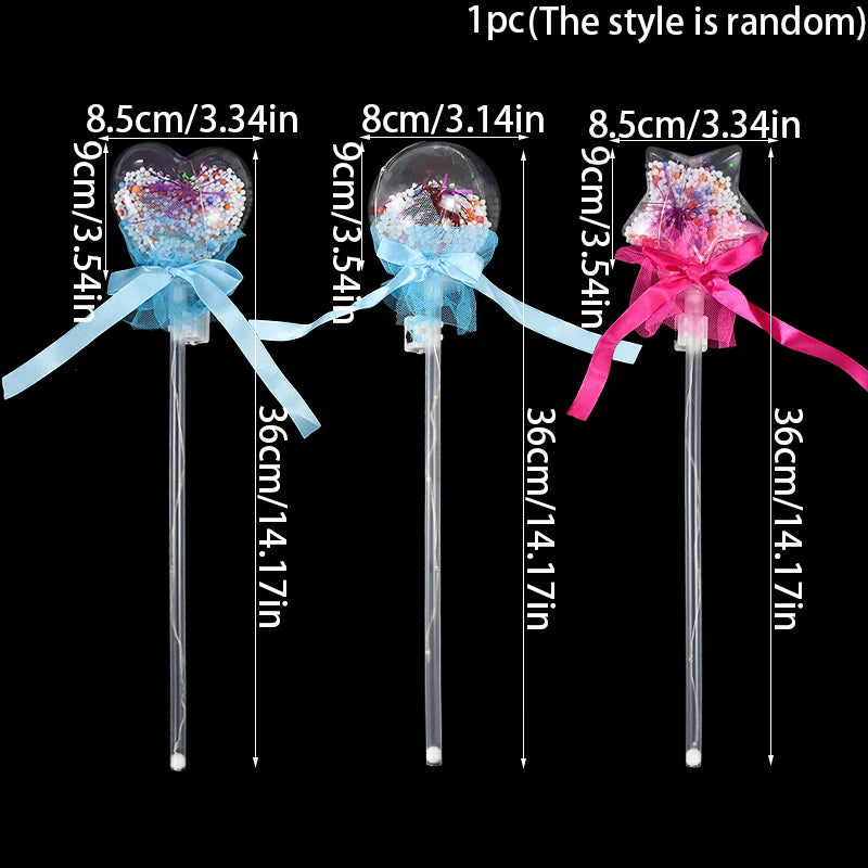 1-5Pcs LED Fairy Wands With Lights Magic Stick Toys