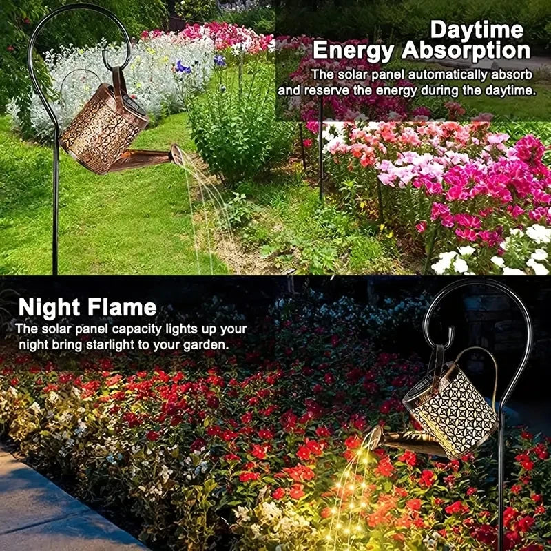 Solar Watering Lanterns Outdoor Hanging Warm Light