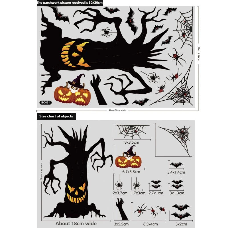 Halloween Glass Showcase Scene Decoration