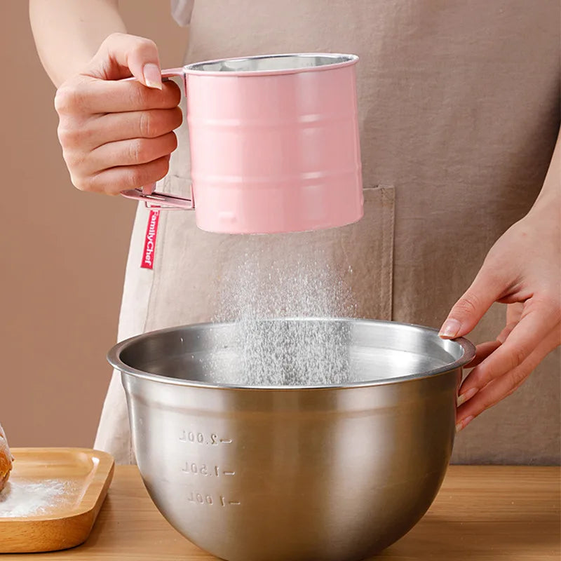 Household Kitchen Semi-Automatic Flour Sifter for Baking