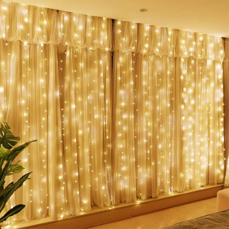 Solar Curtain Waterproof Solar String Lights