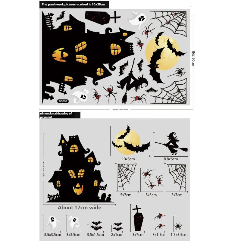 Halloween Glass Showcase Scene Decoration