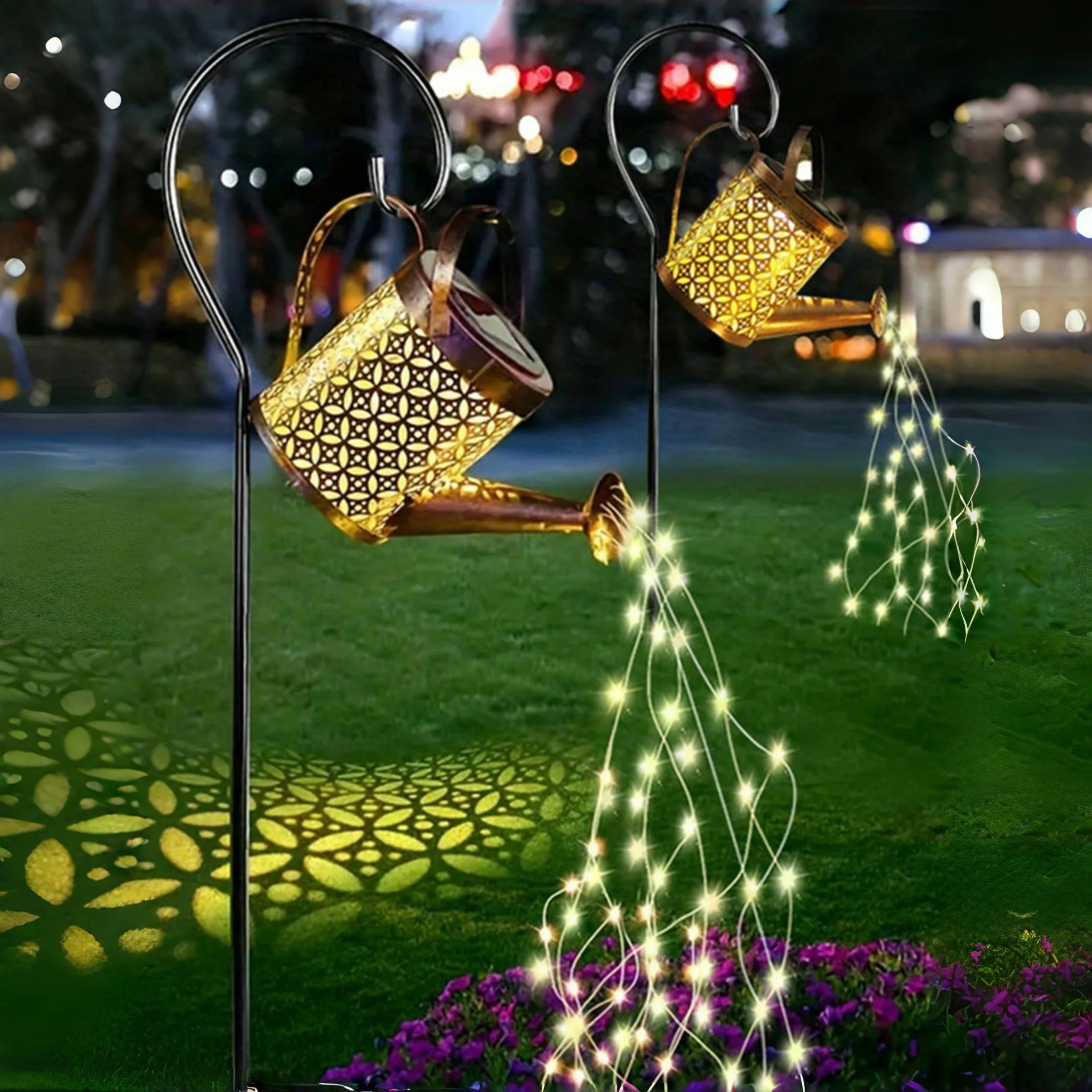 Solar Watering Lanterns Outdoor Hanging Warm Light
