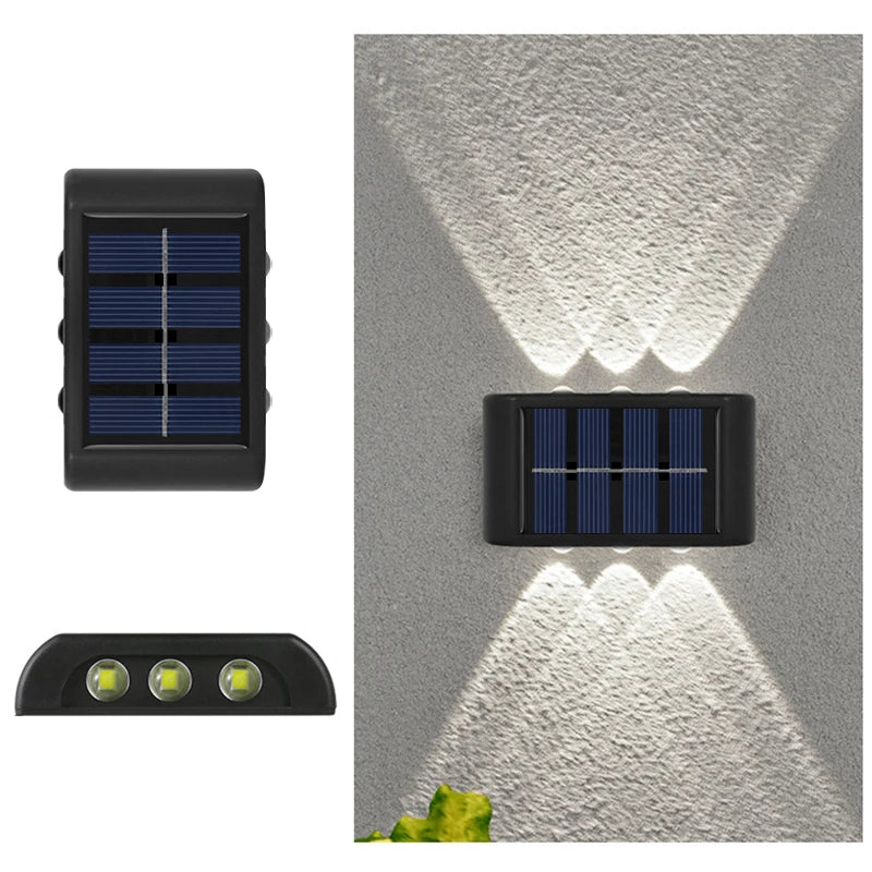 6LED Solar Outdoor Atmosphere Wall Lamp