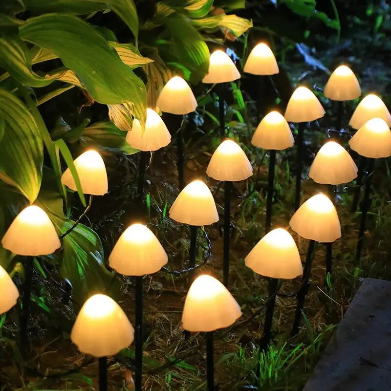 10 LED Solar Mushroom Lights