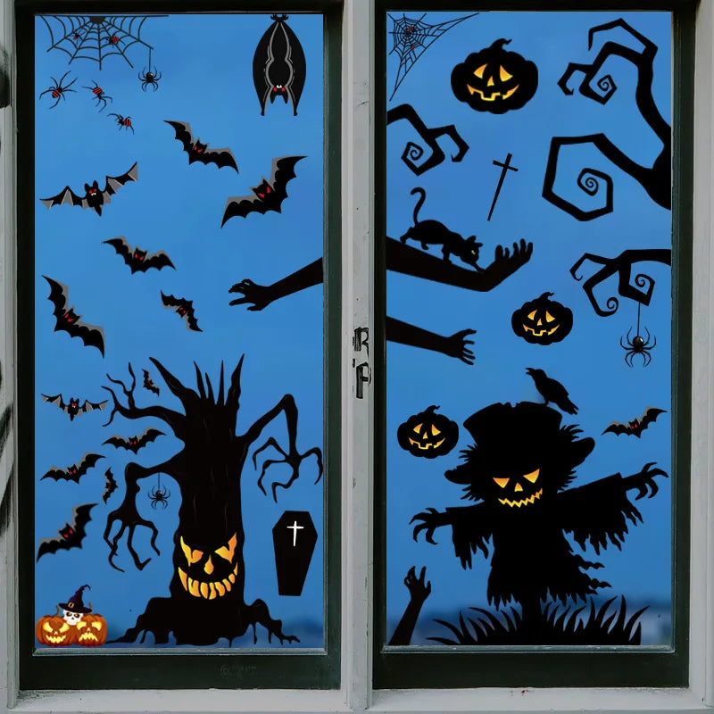Halloween Glass Showcase Scene Decoration