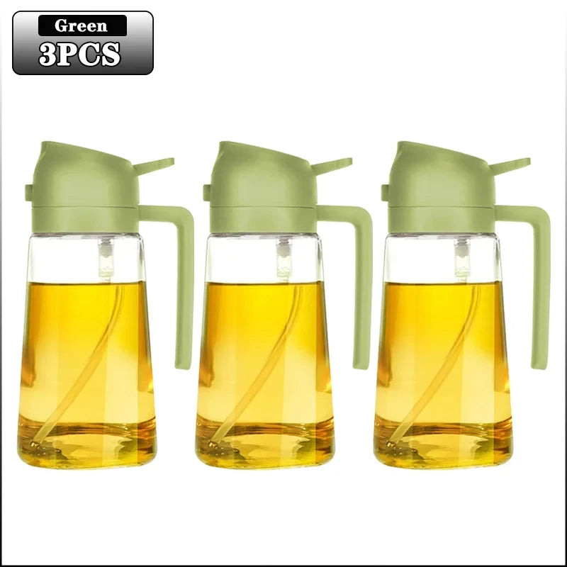 Multifunctional oil bottle 2-in-1 sprayer cooking oil dispenser